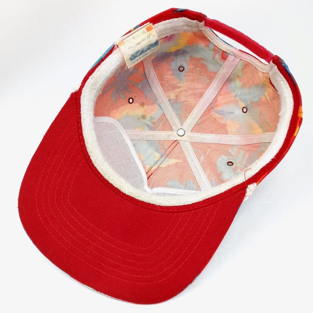Vintage San Diego Hawaiian Print Summer Tropical Floral Rope Snapback Hat Cap - Picture 6 of 9